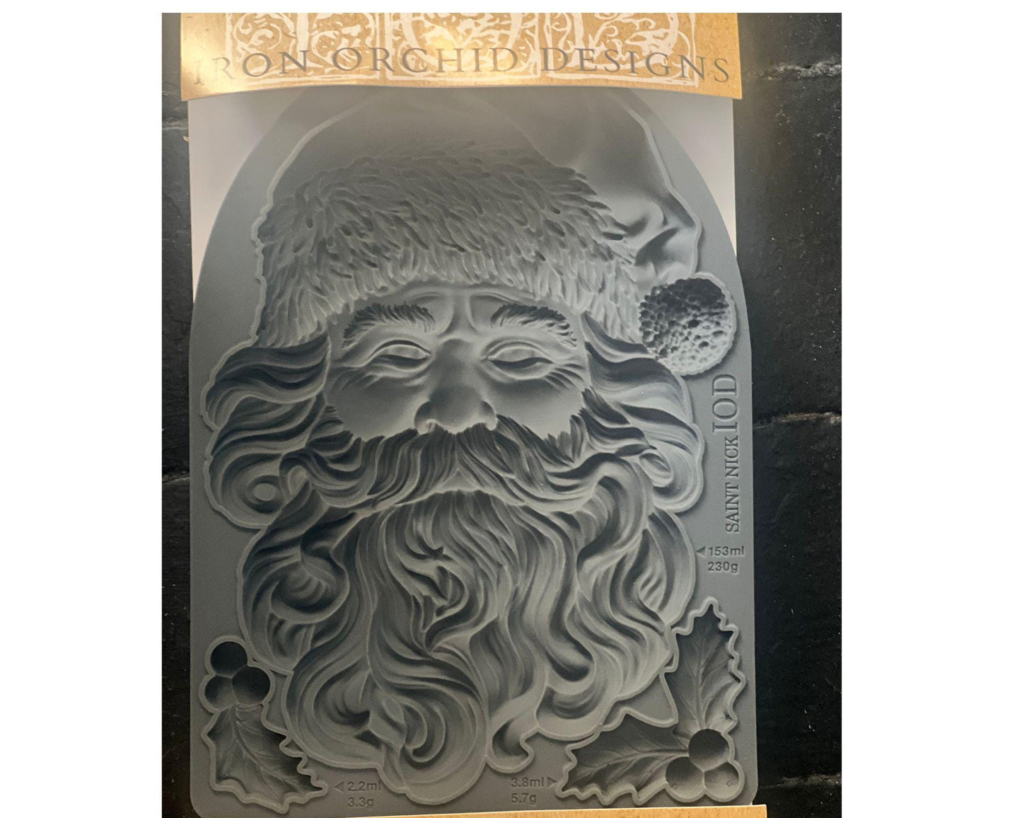Iron Orchid Design Silicone Mold Saint Nick, IOD Mould 5"7" for resin, clay, chocolate