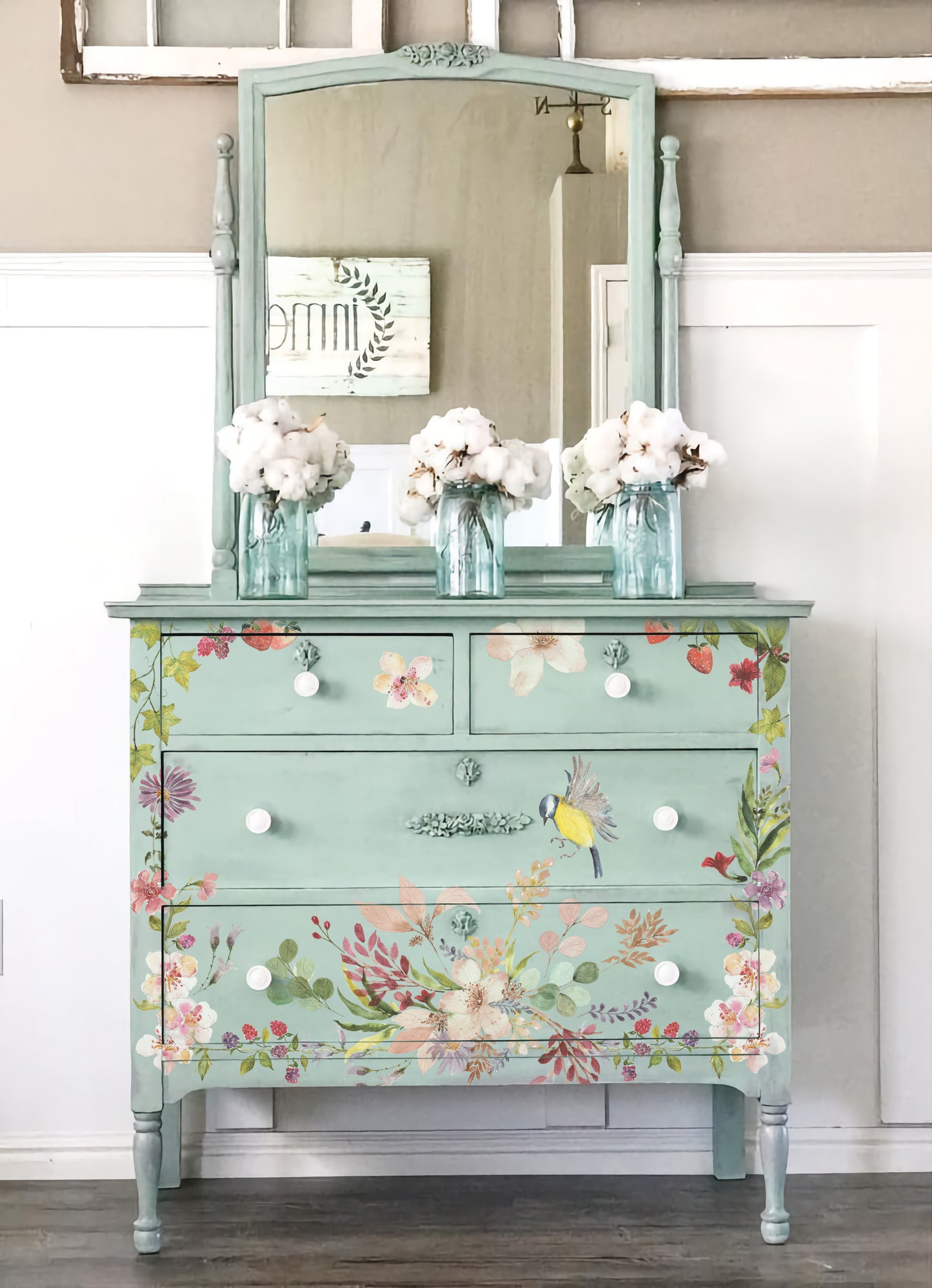 Whispering Willow IOD Transfer 12x16