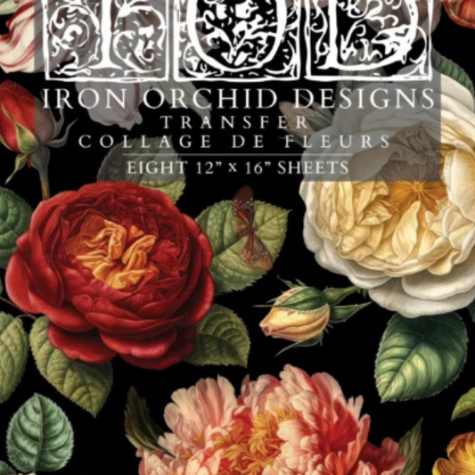 IOD TRANSFER COLLAGE DE FLEURS