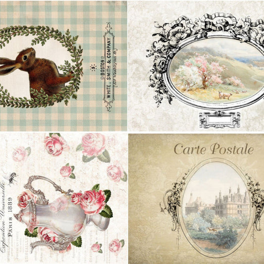 Roycycled Spring Blocks Decoupage Paper