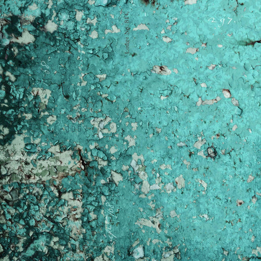 Teal Texture-Roycycled Treasure-Decoupage Paper- Industrial-Vintage- Furniture Art-Scrapbooking Paper-Tissue Paper-DIY Project-Home Decor