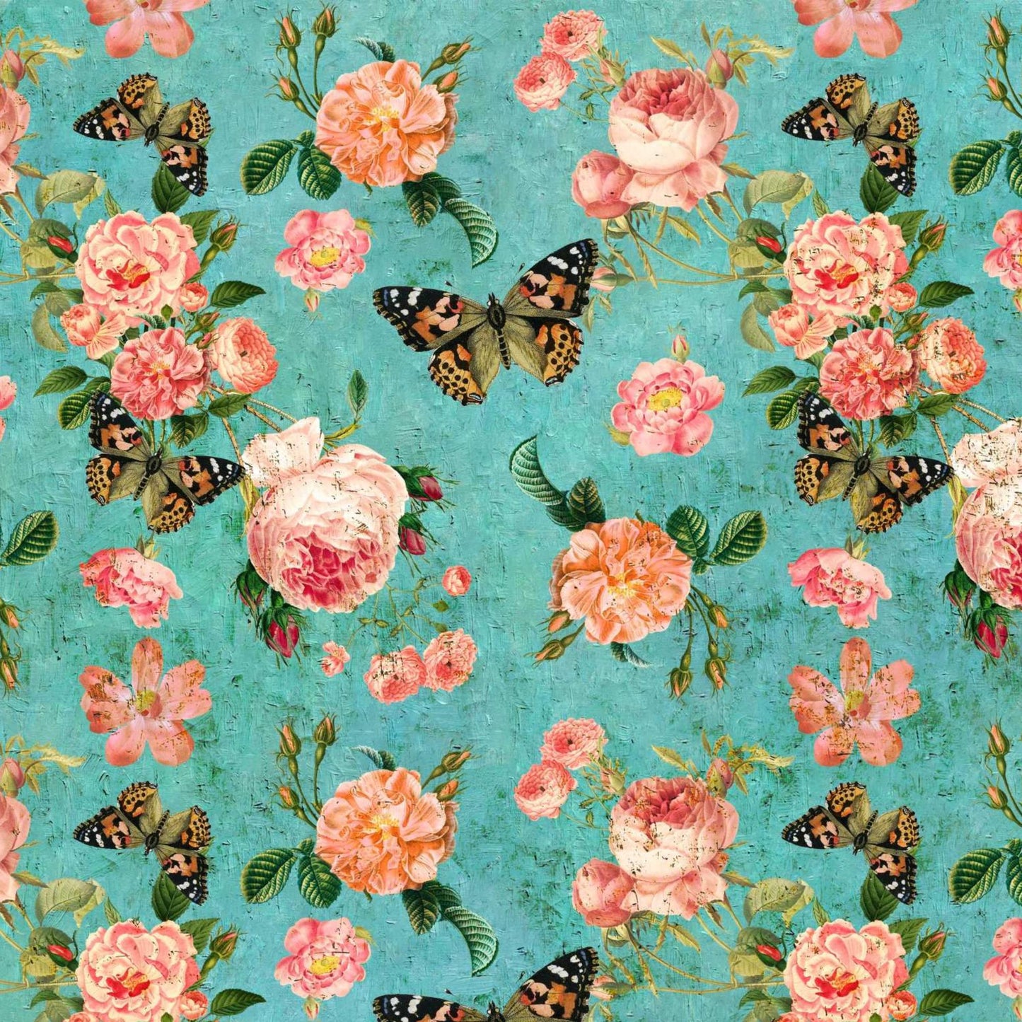 Patina Roses-Roycycled Treasure-Decoupage Paper-Home Decor-Tissue Paper-Scrapbooking-Junk Journal-DIY-Art Paper-Furniture Art-Floral Paper